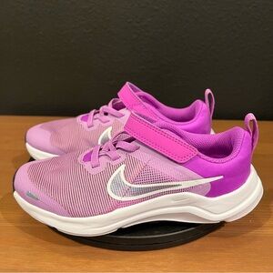 Nike Downshifter 12 Girls Fuchsia Hook And Loop Athletic Sneakers Size 13 C